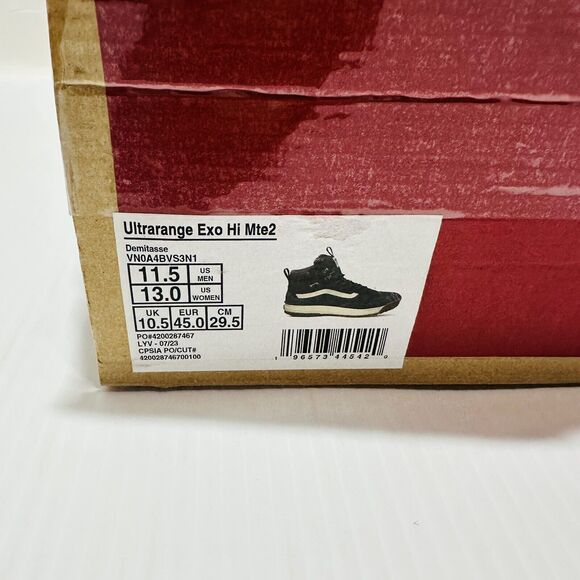 Vans UltraRange Exo Hi Mte-2 Men's 11.5 Hiking Boots Demitasse Waterproof NIB - Picture 12 of 14